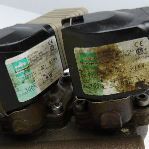Buschjost 6 Port Double Solenoid Mixing Flow Center Valve G3/4" 24VDC