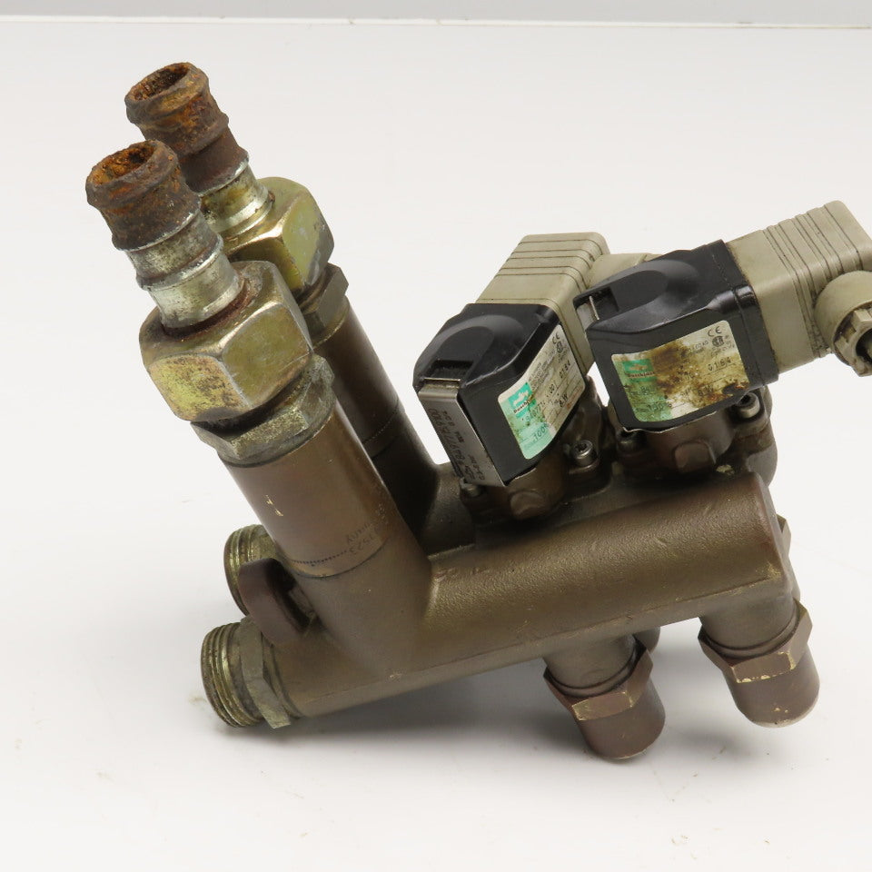 Buschjost 6 Port Double Solenoid Mixing Flow Center Valve G3/4" 24VDC