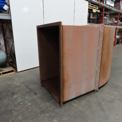 47" x 61-3/4" Flange Steel Duct Transition To Round 62" 20° Elbow