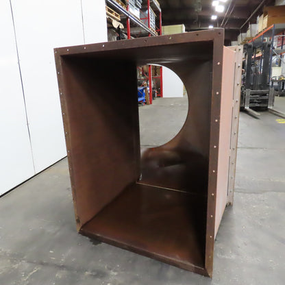 47" x 61-3/4" Flange Steel Duct Transition To Round 62" 20° Elbow