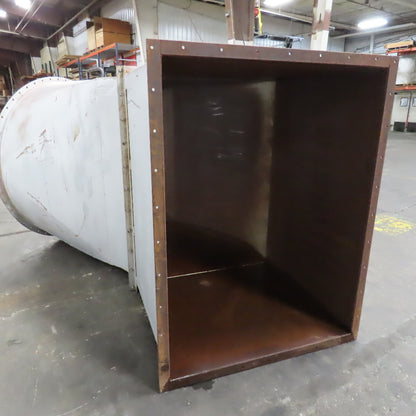 47" x 61-3/4" Flange Steel Duct Transition To Round 62" 20° Elbow