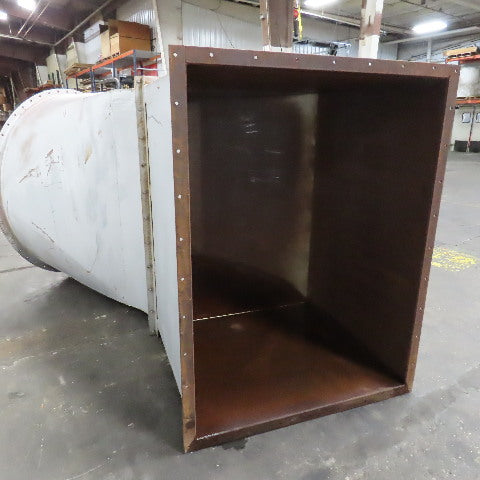 47" x 61-3/4" Flange Steel Duct Transition To Round 62" 20° Elbow