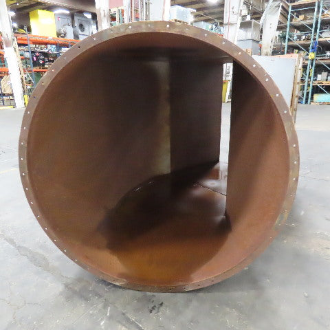 47" x 61-3/4" Flange Steel Duct Transition To Round 62" 20° Elbow