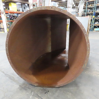 47" x 61-3/4" Flange Steel Duct Transition To Round 62" 20° Elbow