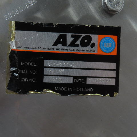 AZO AS-250-I 10" Stainless Horizontal Rotary Airlock Feeder 1HP 230/460V 3PH