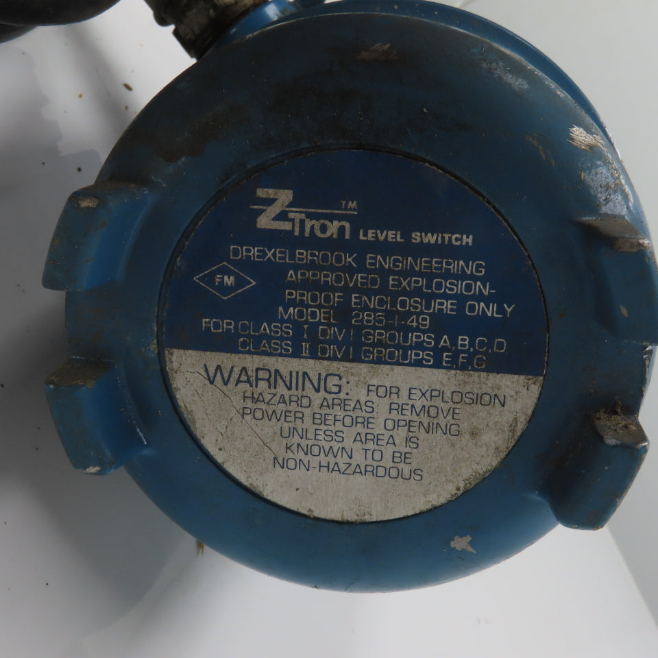 Ztron 285-1-49 Explosion Proof Level Switch 17-1/2" Depth 115V 1PH (Tested)