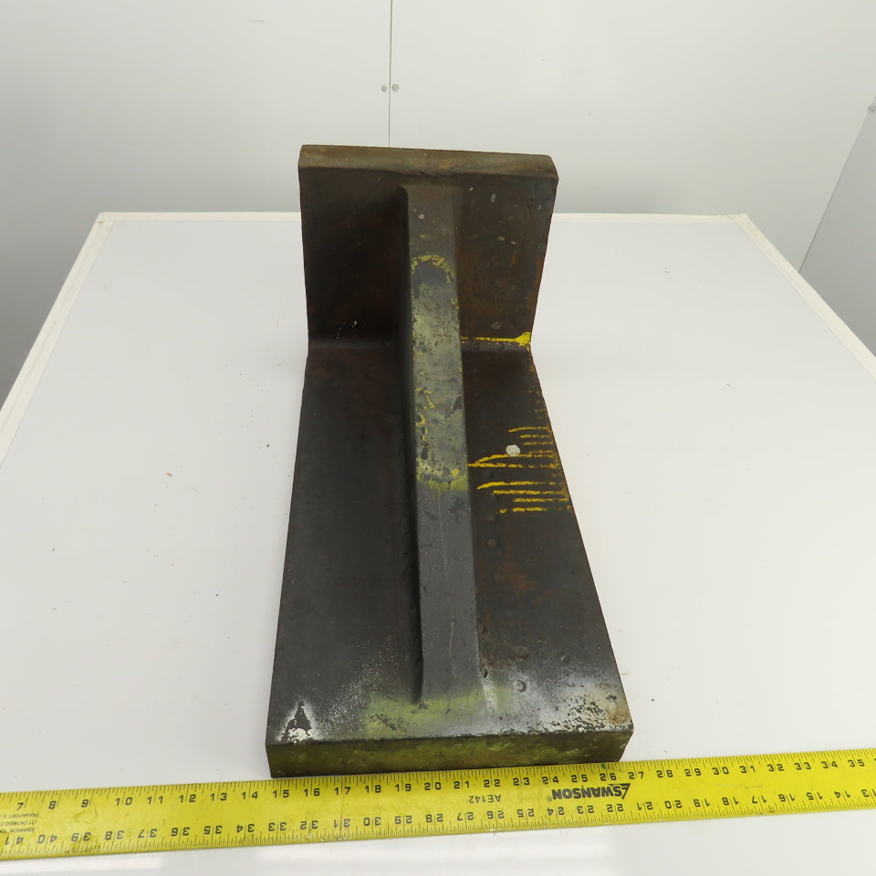 24" x 11-7/8" x 11-3/4" Webbed Steel Angle Plate Set Up Fixture 2-1/2" Thick