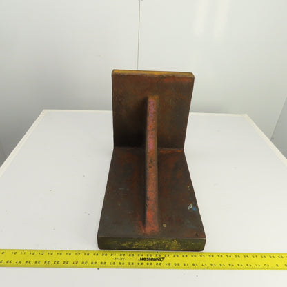 20" x 12" x 14-3/4" Webbed Steel Angle Plate Set Up Fixture 2-1/4" Thick
