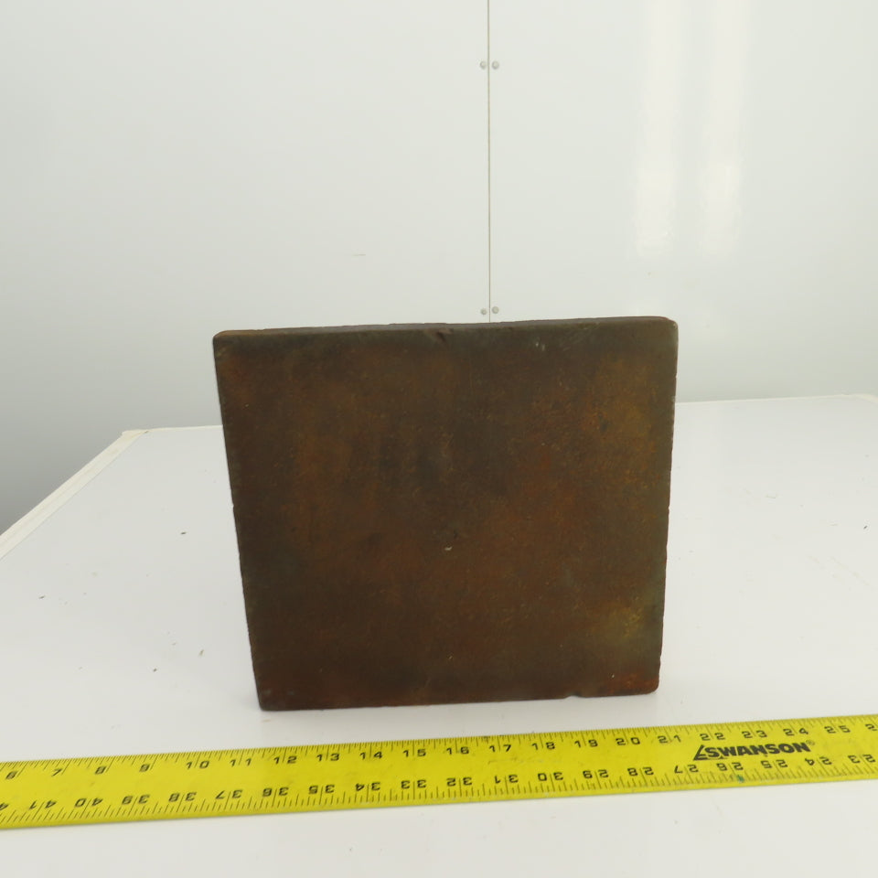 18" x 10-3/8" x 9-1/2" Webbed Steel Angle Plate Set Up Fixture 1" Thick
