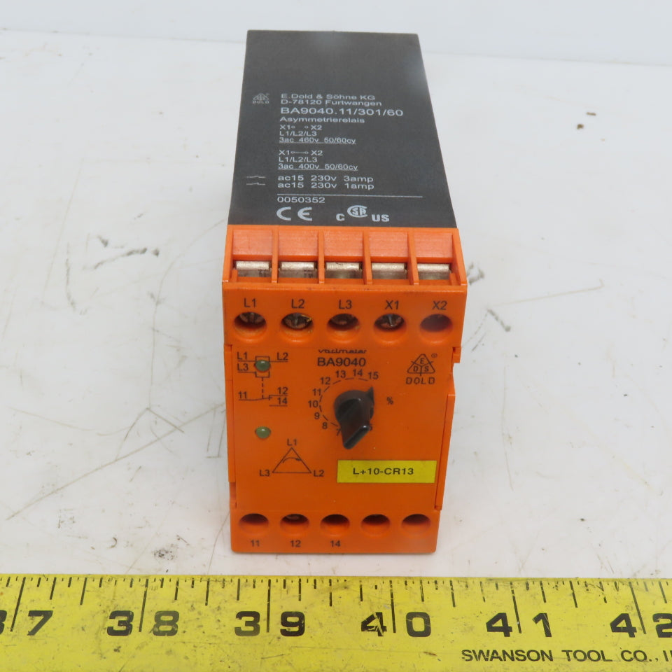 E.Dold & Sohne BA9040.11/301/60 Varimeter 460V 50/60Hz Asymmetry Relay Monitor
