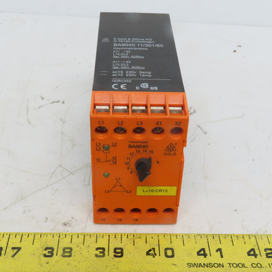 E.Dold & Sohne BA9040.11/301/60 Varimeter 460V 50/60Hz Asymmetry Relay Monitor