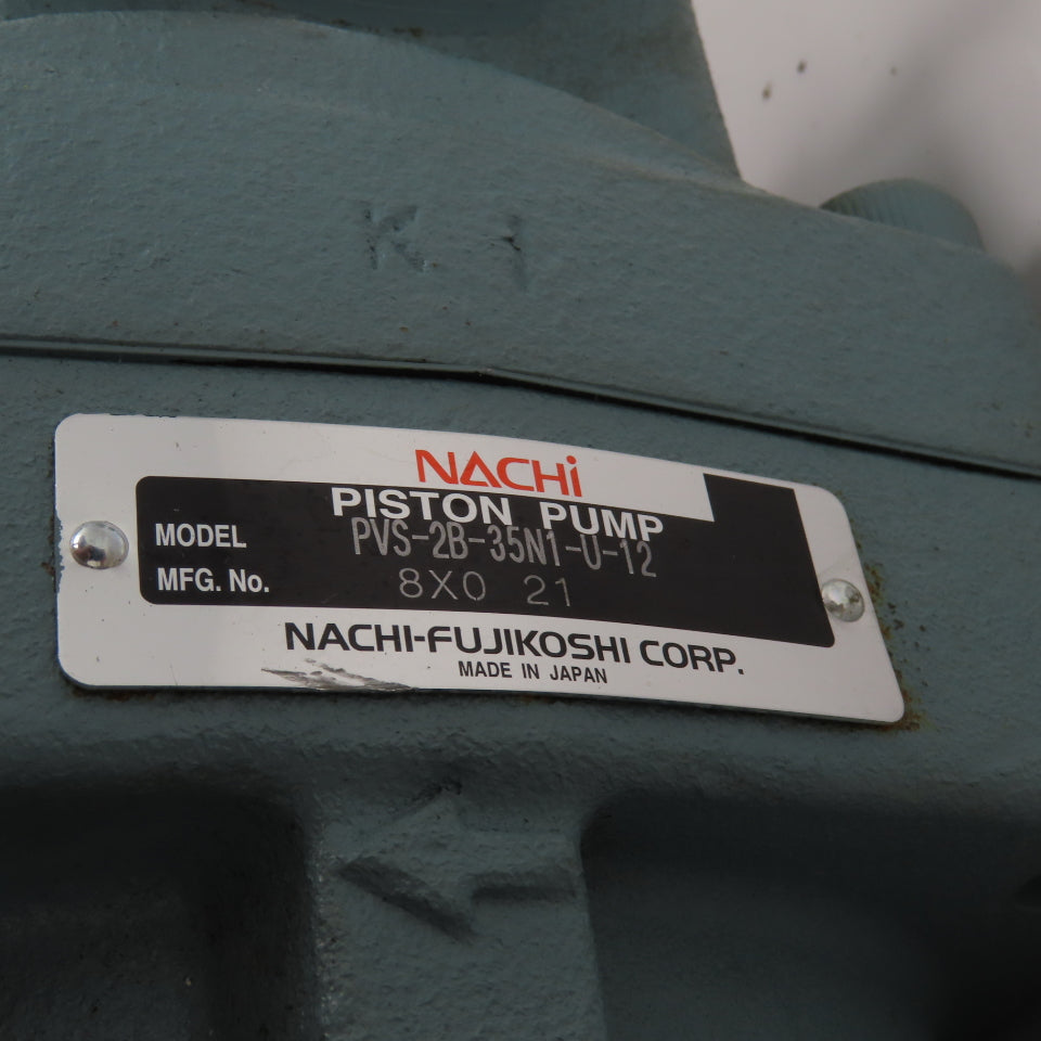 Nachi PVS-2B-35N1-U-12 Variable Piston Hydraulic Pump 35cc 16.6GPM 3625PSI