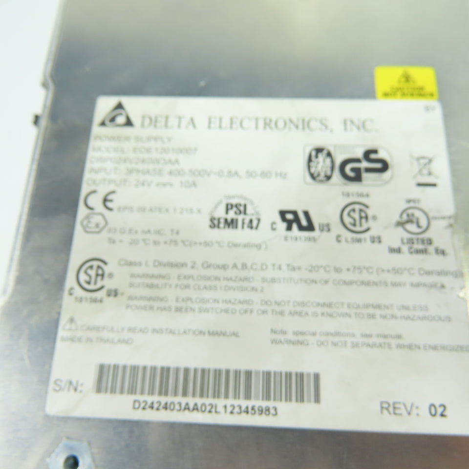Delta Electronics EOE12010007 500V Power Supply 3 Phase 50/60hZ 10A