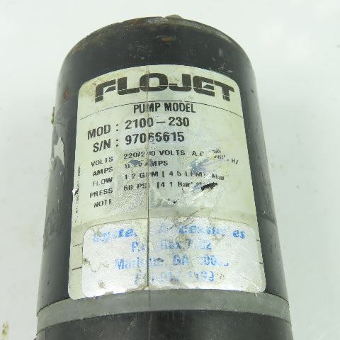 Flojet 2100-230 220/240V Industrial Demand Pump 1.2GPM 60PSI