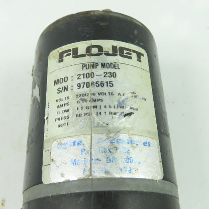Flojet 2100-230 220/240V Industrial Demand Pump 1.2GPM 60PSI