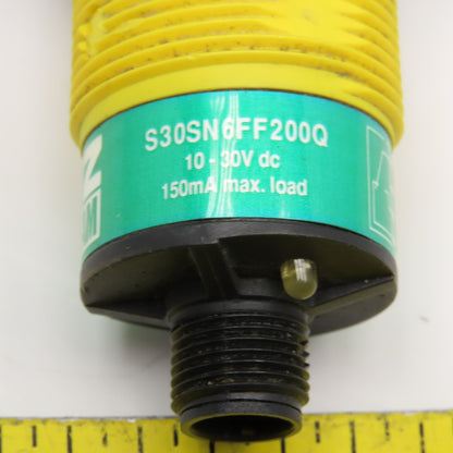 Banner S30SN6FF200Q EZ Beam 10-30VDC Photoelectric Sensor