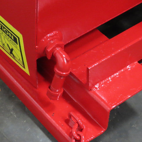 1 Cubic Yard Self Dumping Trash Scrap Hopper W/ Attached Lid