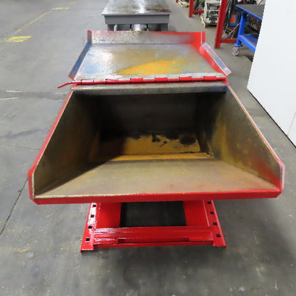 1 Cubic Yard Self Dumping Trash Scrap Hopper W/ Attached Lid