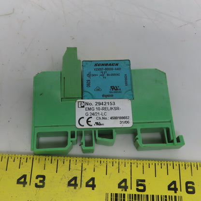 Phoenix V23057-B0006-A401 Relay 24V W/No.2942153 Socket Lot of 11