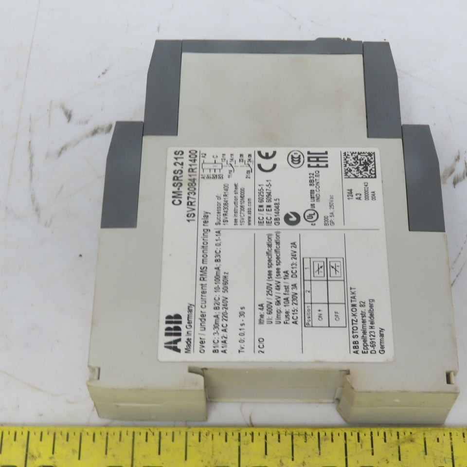 ABB CM-SRS.21S 1SVR730841R1400 over/Under Current Monitoring Relay 220-240V