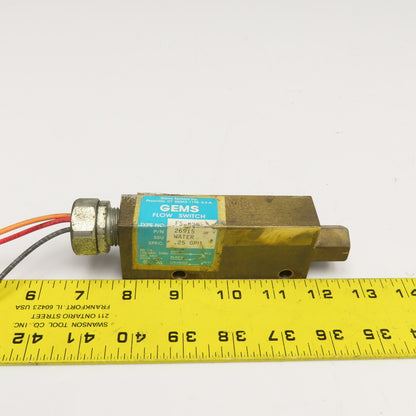 Gems 26915 FS-925 Flow Switch .25 GPM 120/240V 1/4" NPT