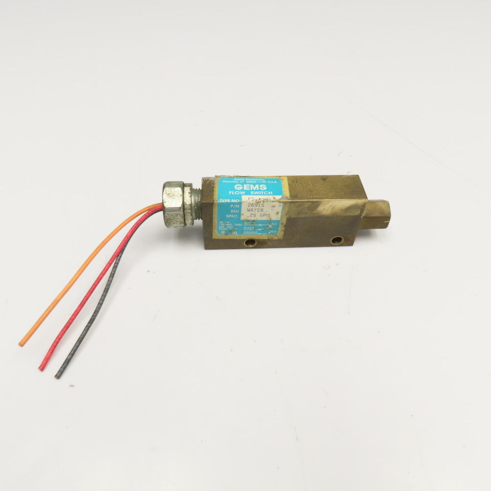 Gems 26915 FS-925 Flow Switch .25 GPM 120/240V 1/4" NPT