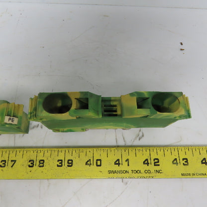 Wago 285-637 2-Conductor Ground Terminal Block AWG 2-10 Lot of 2