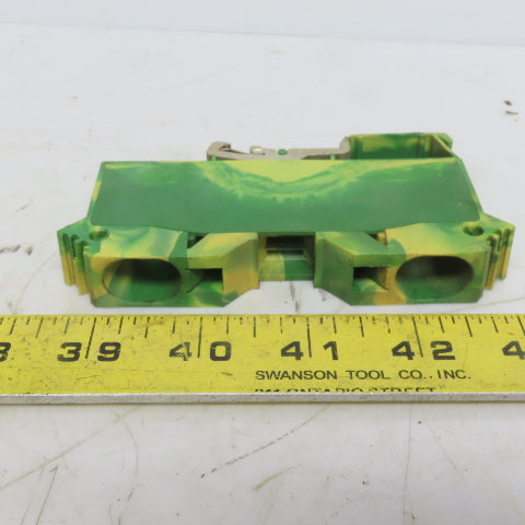 Wago 285-637 2-Conductor Ground Terminal Block AWG 2-10 Lot of 2