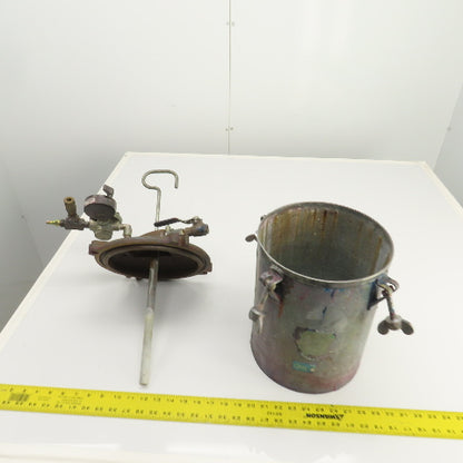 2.5 Gallon Steel Paint Pressure Pot Canister Tank 60PSI W/ Regulator (Needs Seal