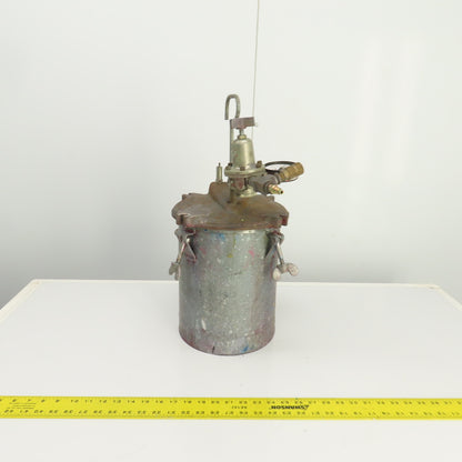 2.5 Gallon Steel Paint Pressure Pot Canister Tank 60PSI W/ Regulator (Needs Seal