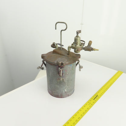2.5 Gallon Steel Paint Pressure Pot Canister Tank 60PSI W/ Regulator (Needs Seal
