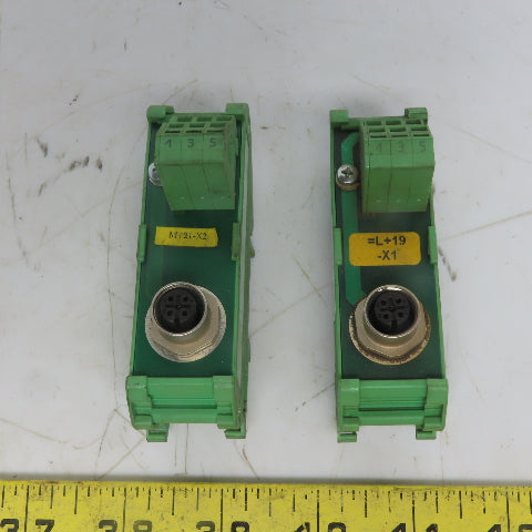 Phoenix Contact 2301558 FLKM-M12/B/5P/4A/SO106 Interface Module Lot of 2