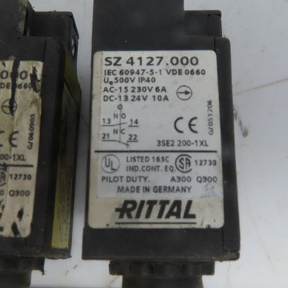 Rittal SZ 4127.000 Cabinet Door Switch Lot of 2