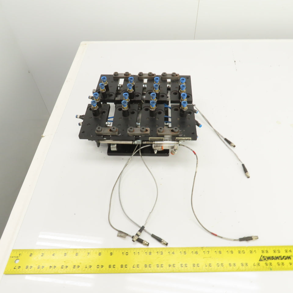 Festo 2-Section 10" x 2" Pneumatic Vacuum Robotic Pick And Place Arm Fixture