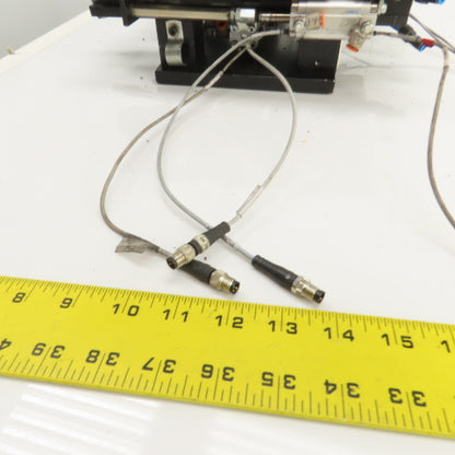 Festo 2-Section 10" x 2" Pneumatic Vacuum Robotic Pick And Place Arm Fixture