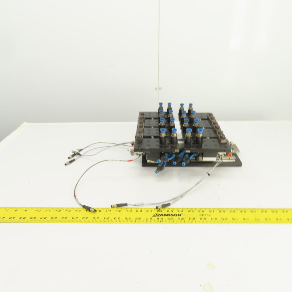 Festo 2-Section 10" x 2" Pneumatic Vacuum Robotic Pick And Place Arm Fixture