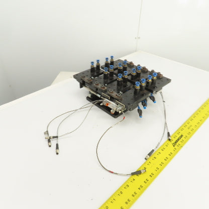 Festo 2-Section 10" x 2" Pneumatic Vacuum Robotic Pick And Place Arm Fixture