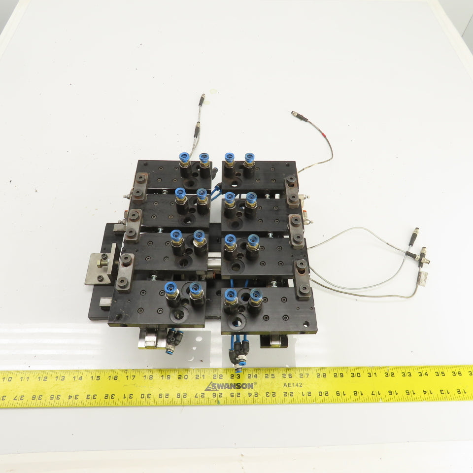 Festo 2-Section 10" x 2" Pneumatic Vacuum Robotic Pick And Place Arm Fixture