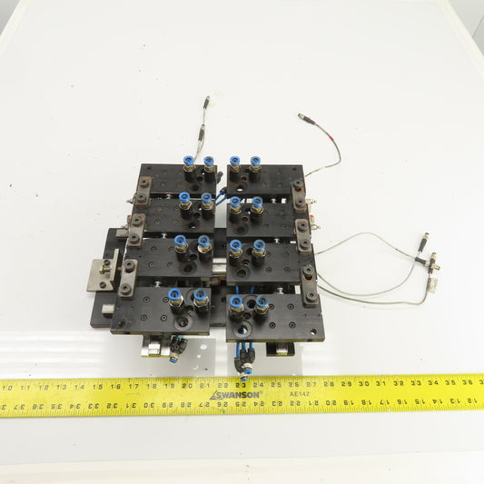 Festo 2-Section 10" x 2" Pneumatic Vacuum Robotic Pick And Place Arm Fixture