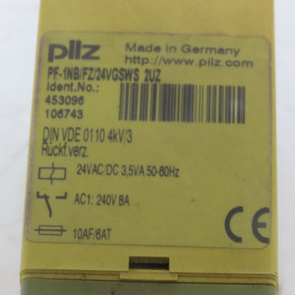 Pilz PF-1NB-F Safety Relay