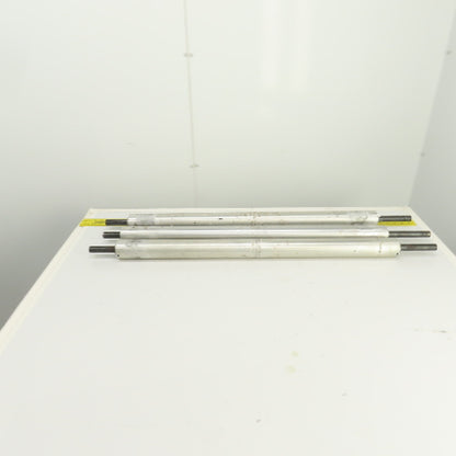 34" W x 2.350" OD Aluminum Gravity Conveyor Roller 7/8" Shaft Lot Of 3