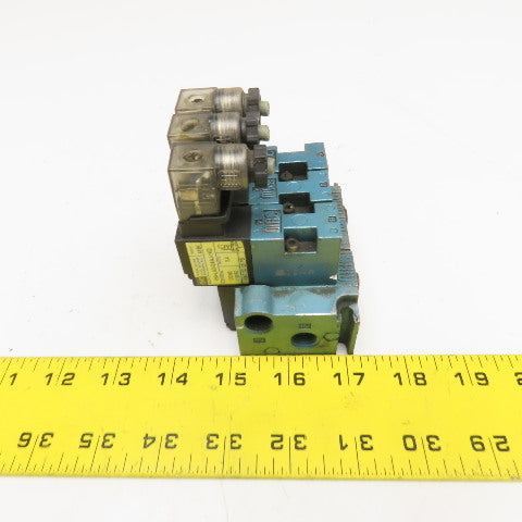 MAC 45A-LAD-DAAJ-1KD Single Solenoid Pneumatic Valve Bank 120VAC VAC-120PSI