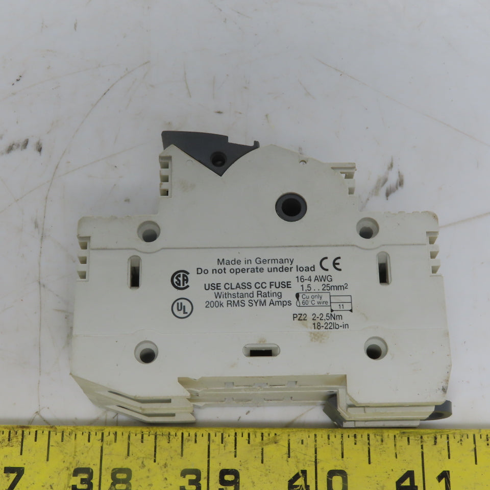 Wohner 31 299 AES CC 2 Pole 30 Amp 600 V Class CC Fuse Holder 16-4 AGW