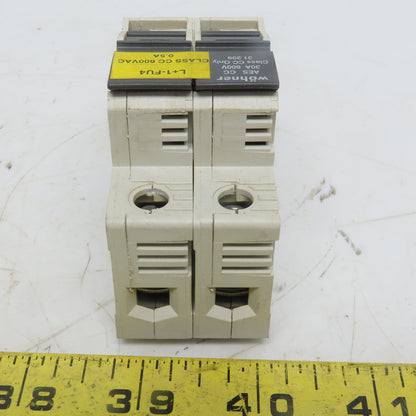 Wohner 31 299 AES CC 2 Pole 30 Amp 600 V Class CC Fuse Holder 16-4 AGW