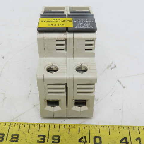 Wohner 31 299 AES CC 2 Pole 30 Amp 600 V Class CC Fuse Holder 16-4 AGW
