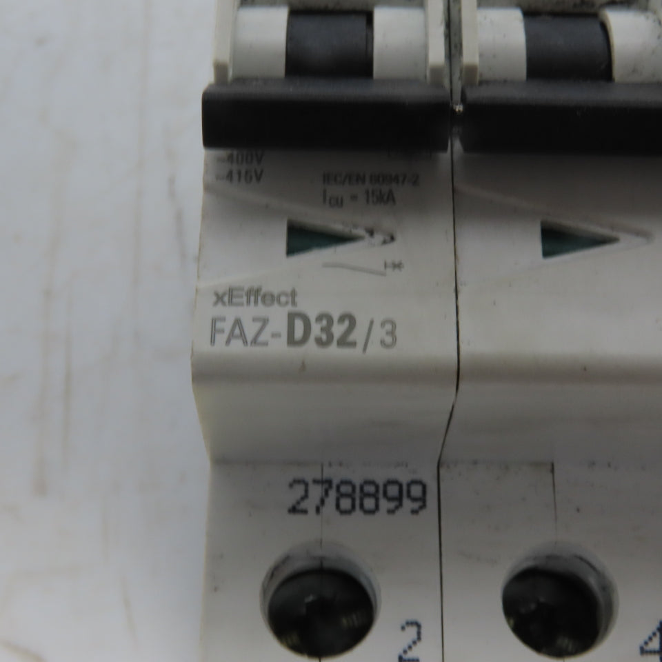 Eaton FAZ-D32/3 Miniature Circuit Breaker Toggle D Curve 3P 32A 277-480V