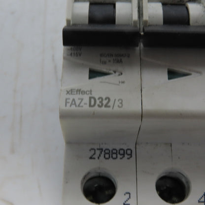 Eaton FAZ-D32/3 Miniature Circuit Breaker Toggle D Curve 3P 32A 277-480V