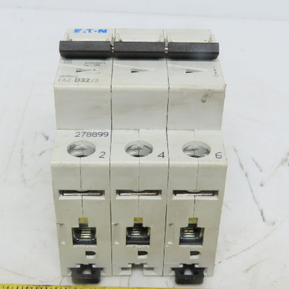 Eaton FAZ-D32/3 Miniature Circuit Breaker Toggle D Curve 3P 32A 277-480V