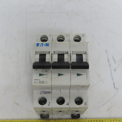 Eaton FAZ-D32/3 Miniature Circuit Breaker Toggle D Curve 3P 32A 277-480V