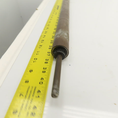34" W x 1.485" OD Steel Gravity Conveyor Roller 0.435" Shaft 34-7/8" BF
